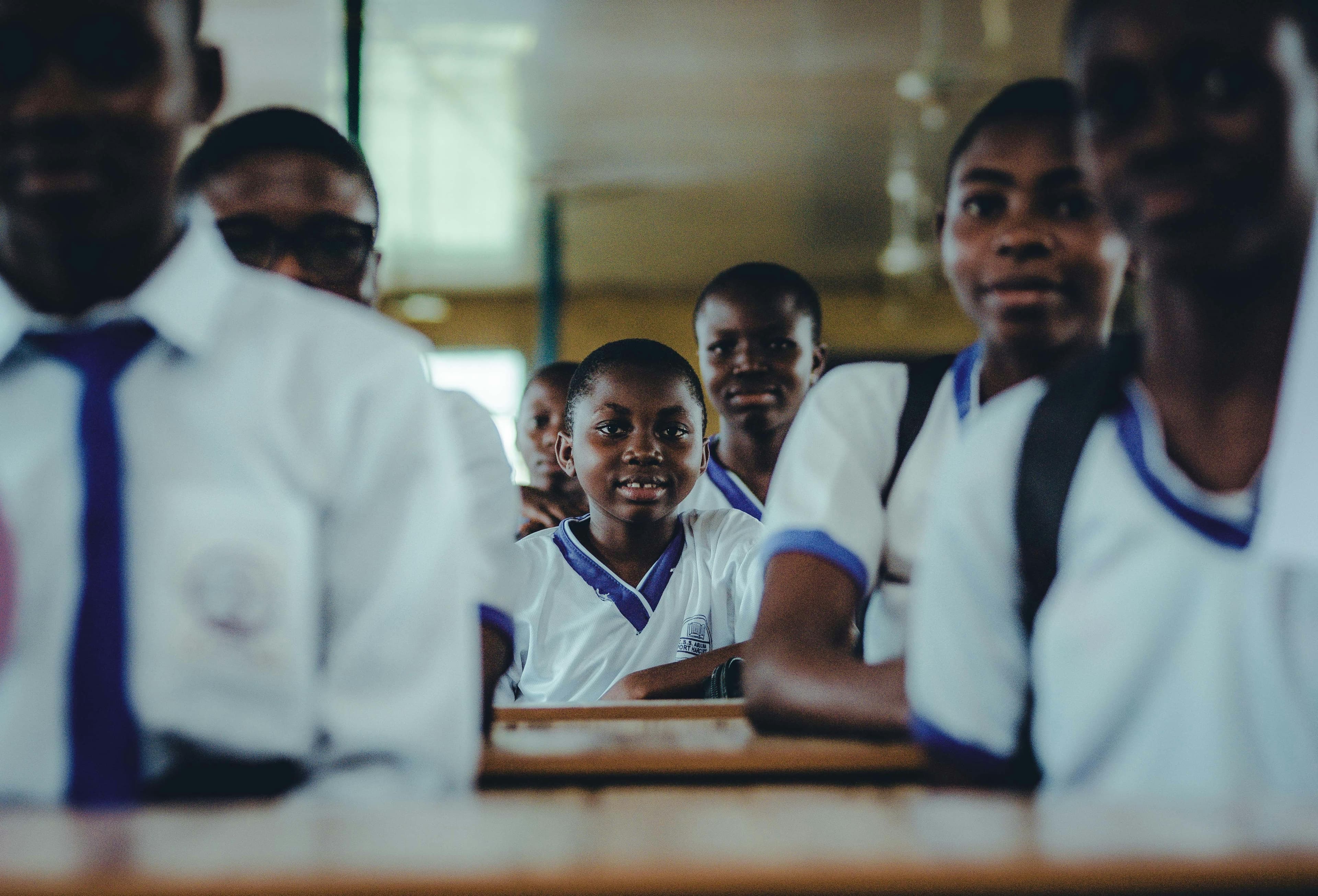Students in a Ghanaian classroom